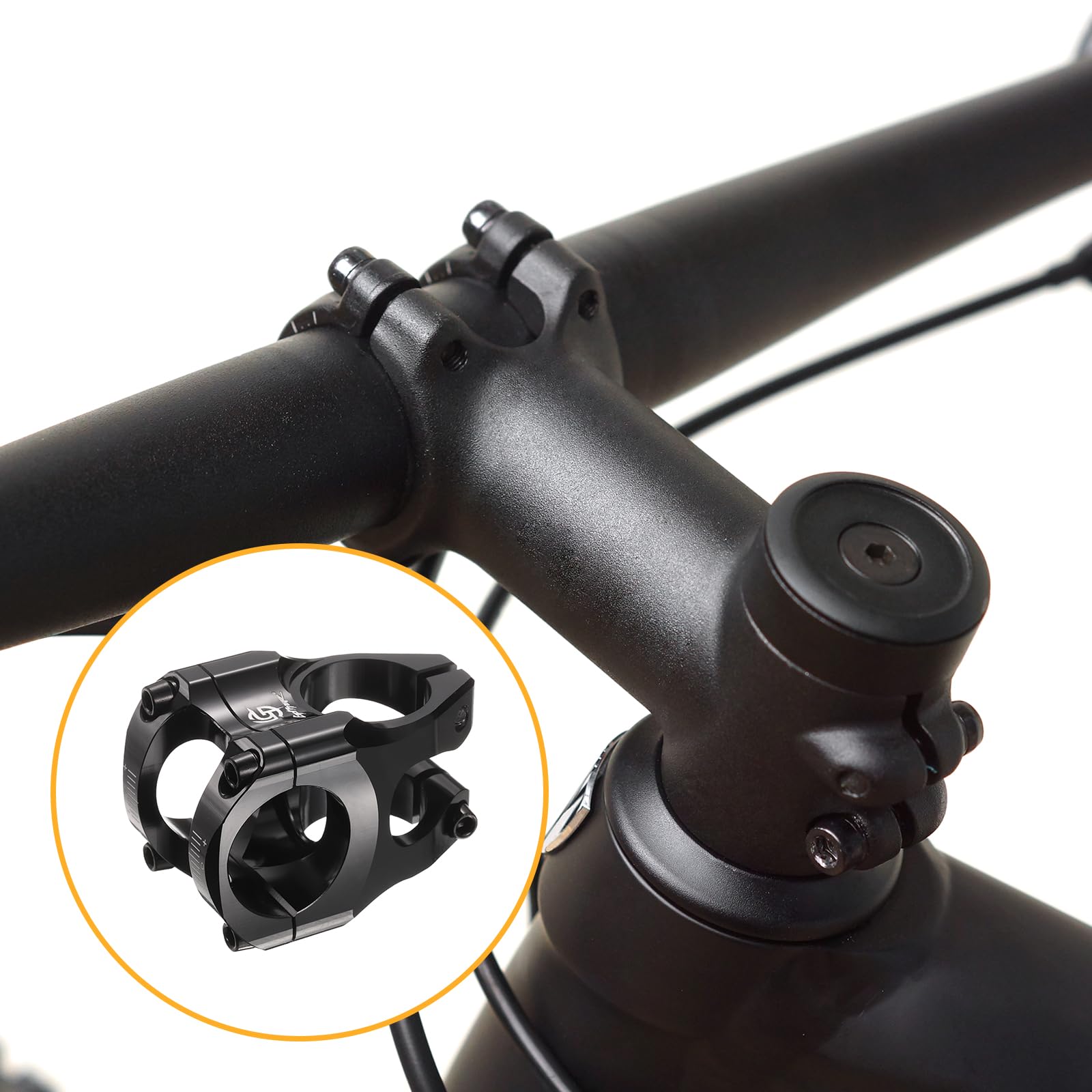 HARFINGTON Bike Stem Aluminum Alloy Bicycle Handlebar Stem with Hex Wrench for Mountain Road Bike Cycling