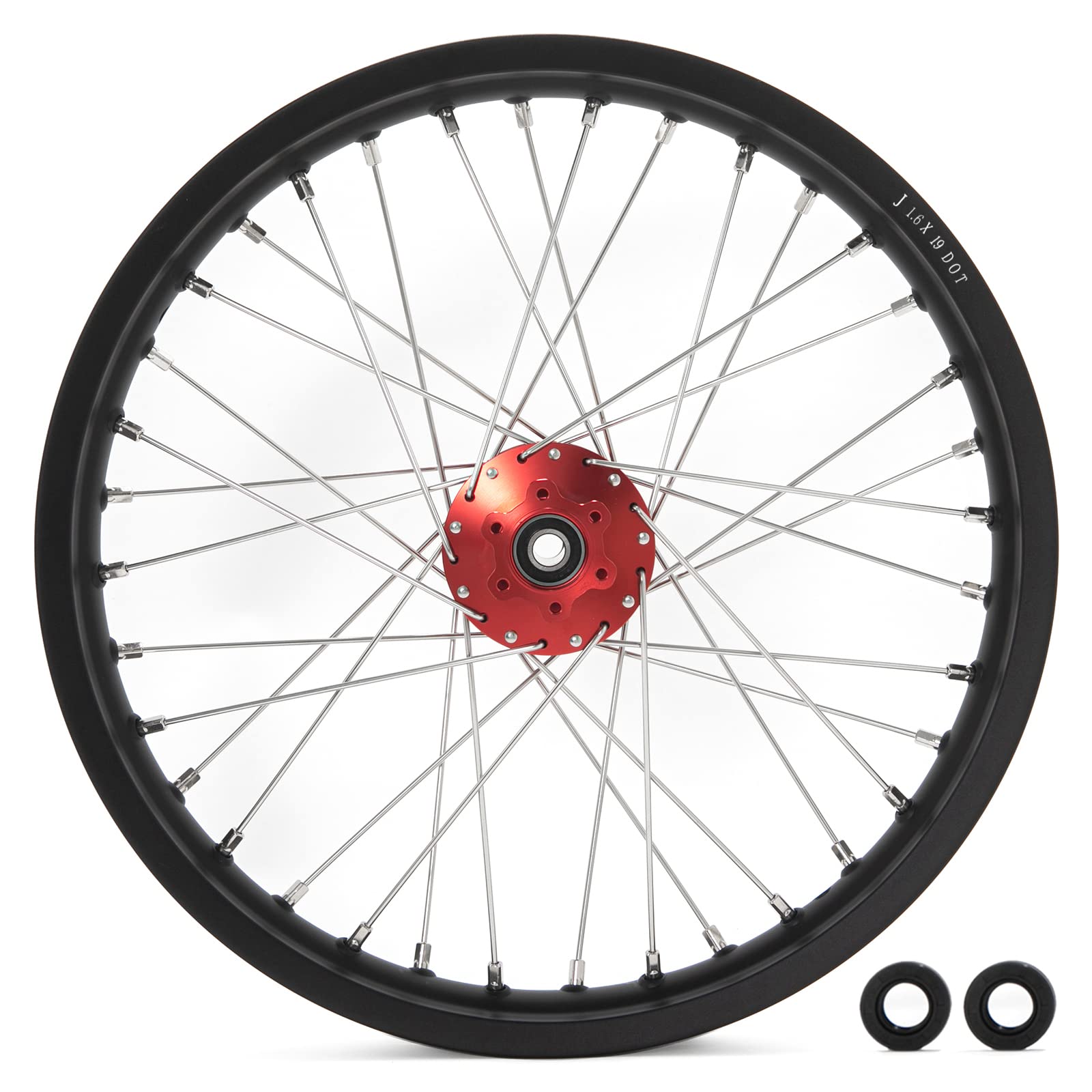 TOFR 17" Front Rear Spoke Wheels Rims Hubs Set for Surron Light Bee LBX Aluminum