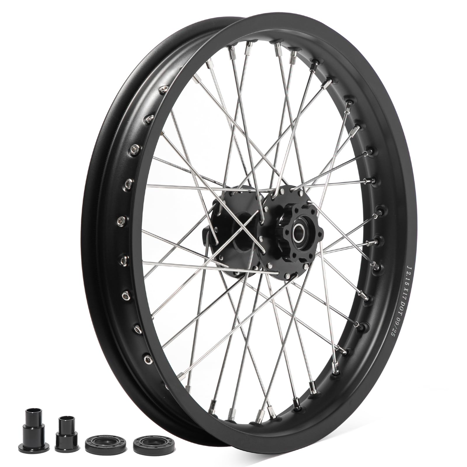TOFR 12" x 2.15" Rear Wheel Rim Spoke Hub for Surron SUR-RON Light Bee X LBX for Segway X160 X260