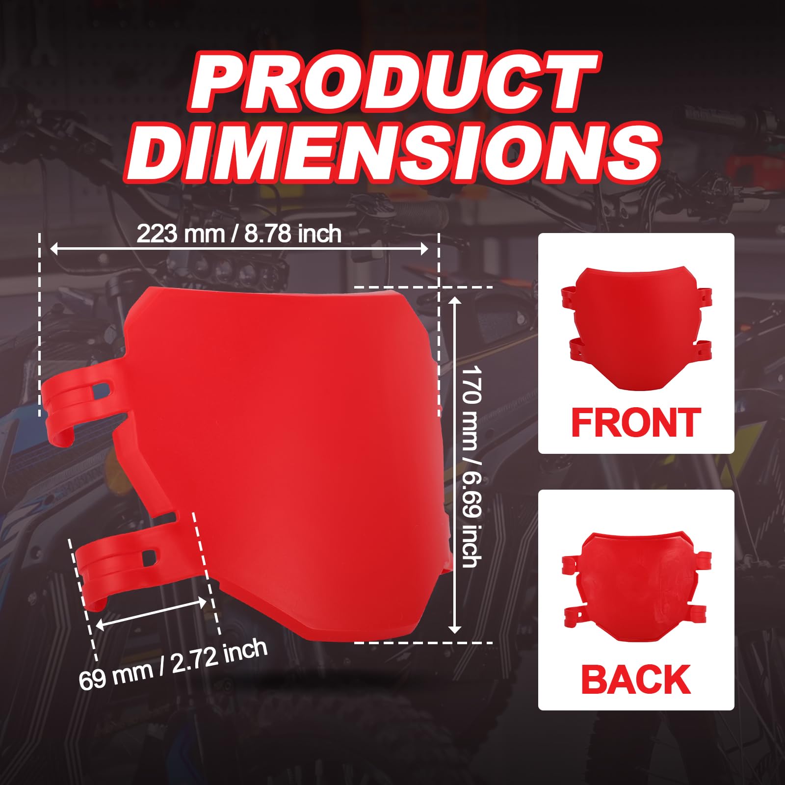 Electric Dirt Bike Downhill Number Plate Front License for Ridstar Q20 Surron Light Bee LBX Talaria Sting MX3/R MX4 MX5 Talaria XXX E-Ride Pro SR S SS 2.0 3.0 Tutti Soleil 01 (Purple)