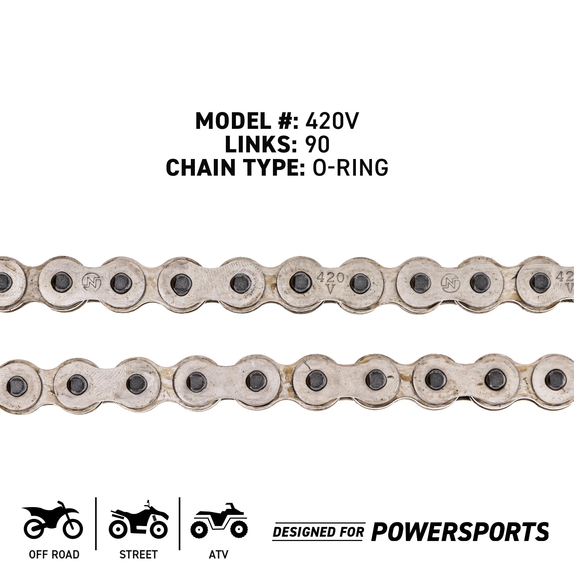 NICHE Drive Sprocket Chain Combo for Kawasaki KLX110 KLX110L Front 13 Rear 38 Tooth 420 O-Ring 90 Links