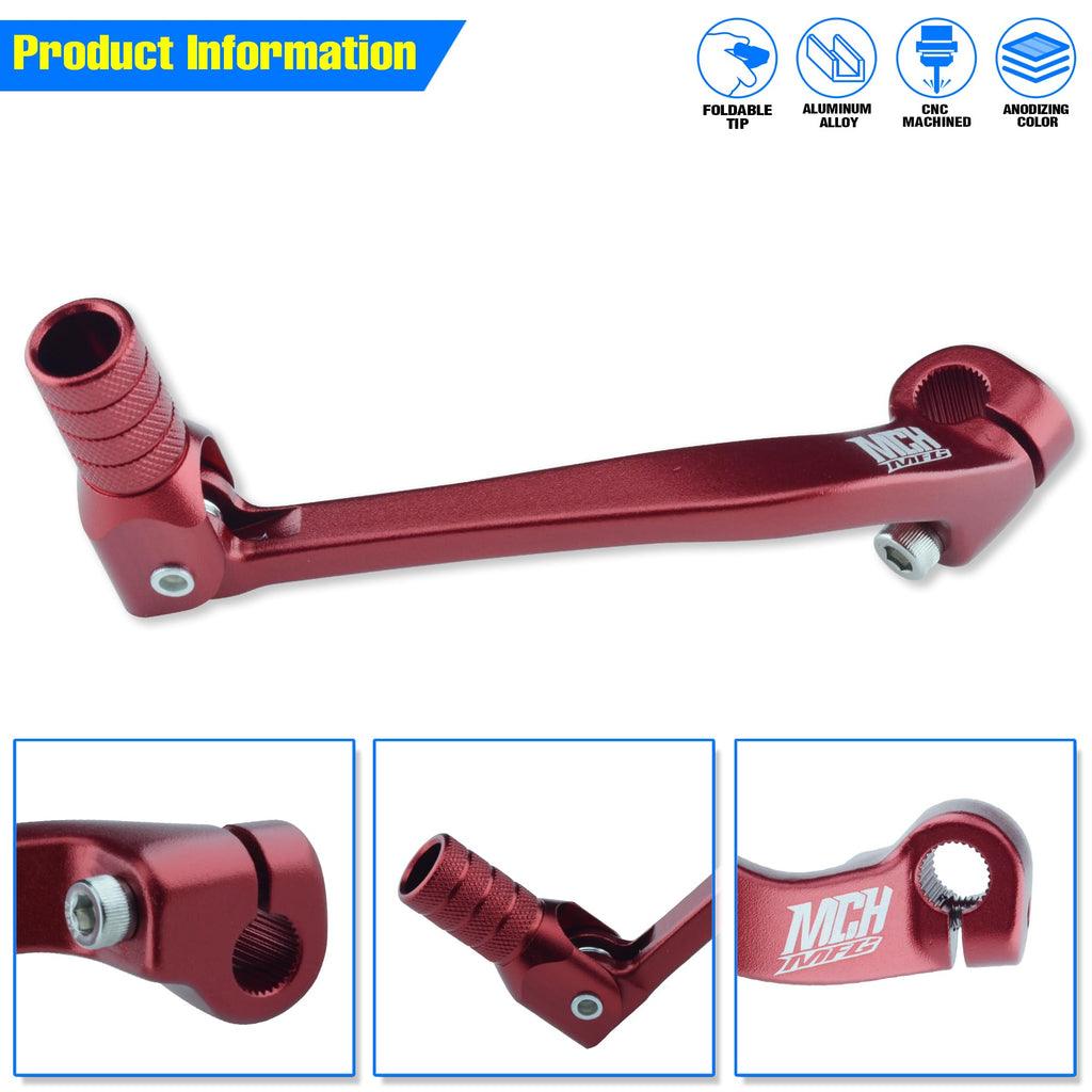 Folding Dirt Bike Shifter Lever - Alloy Aluminium Gear Lever Fit for CRF110 CRF110F 2013-2023 TTR110 08-09 TTR125 11-21 Black