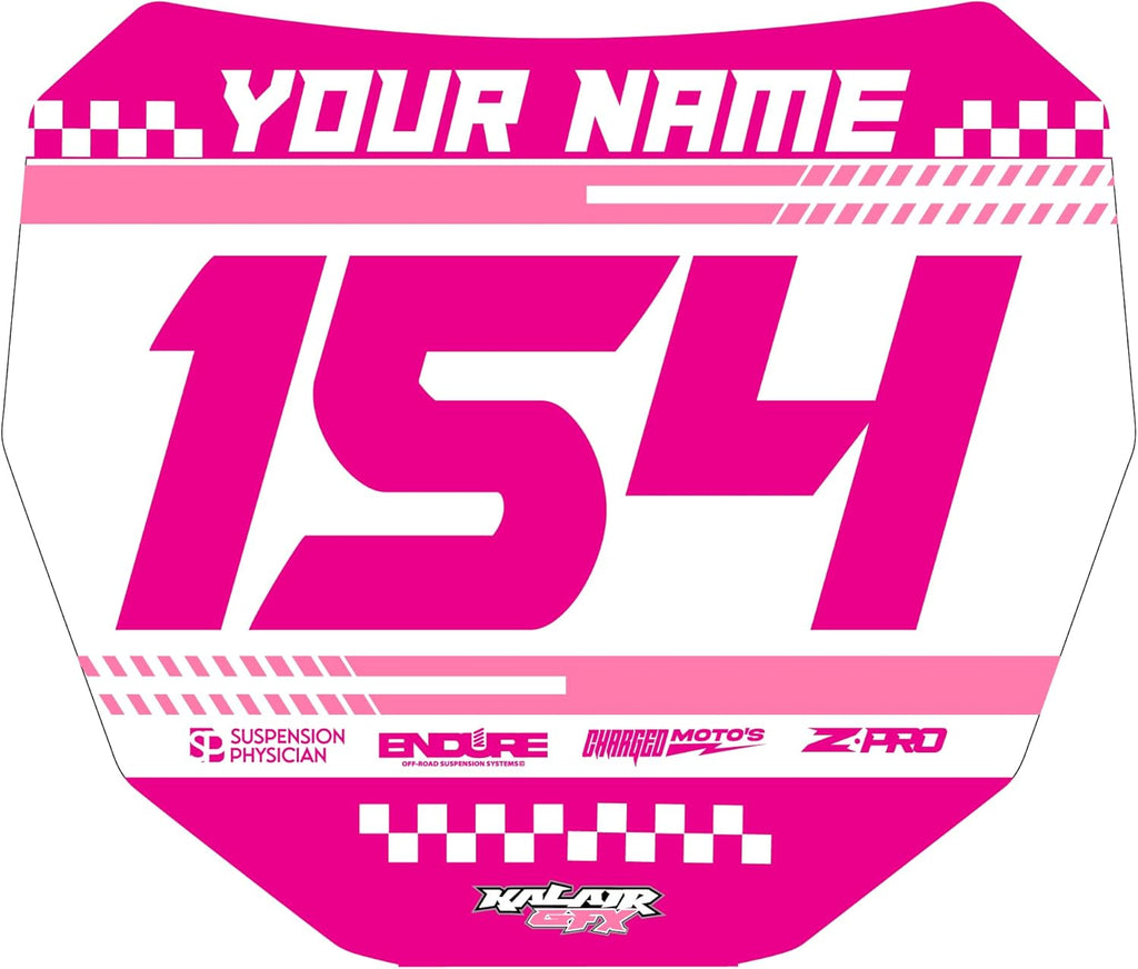 Custom ODI DH Electric Bike Number Plate Decal - Personalized Racing Graphics with Your Name & Number, Surron Multicolored Eye-catching Plate Design Decals.