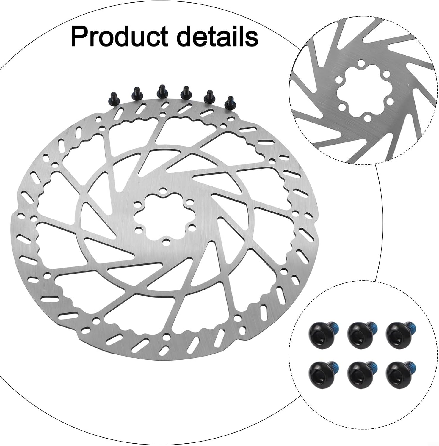 220mm Steel Disc Brake for Talaria MX3 X3 Light Bee, 6-Hole Mount E-Bike Brake for rotor, 2.3mm or 2.9mm Thick, Replacement Part for Electric Dirt Bikes(2.3mm)