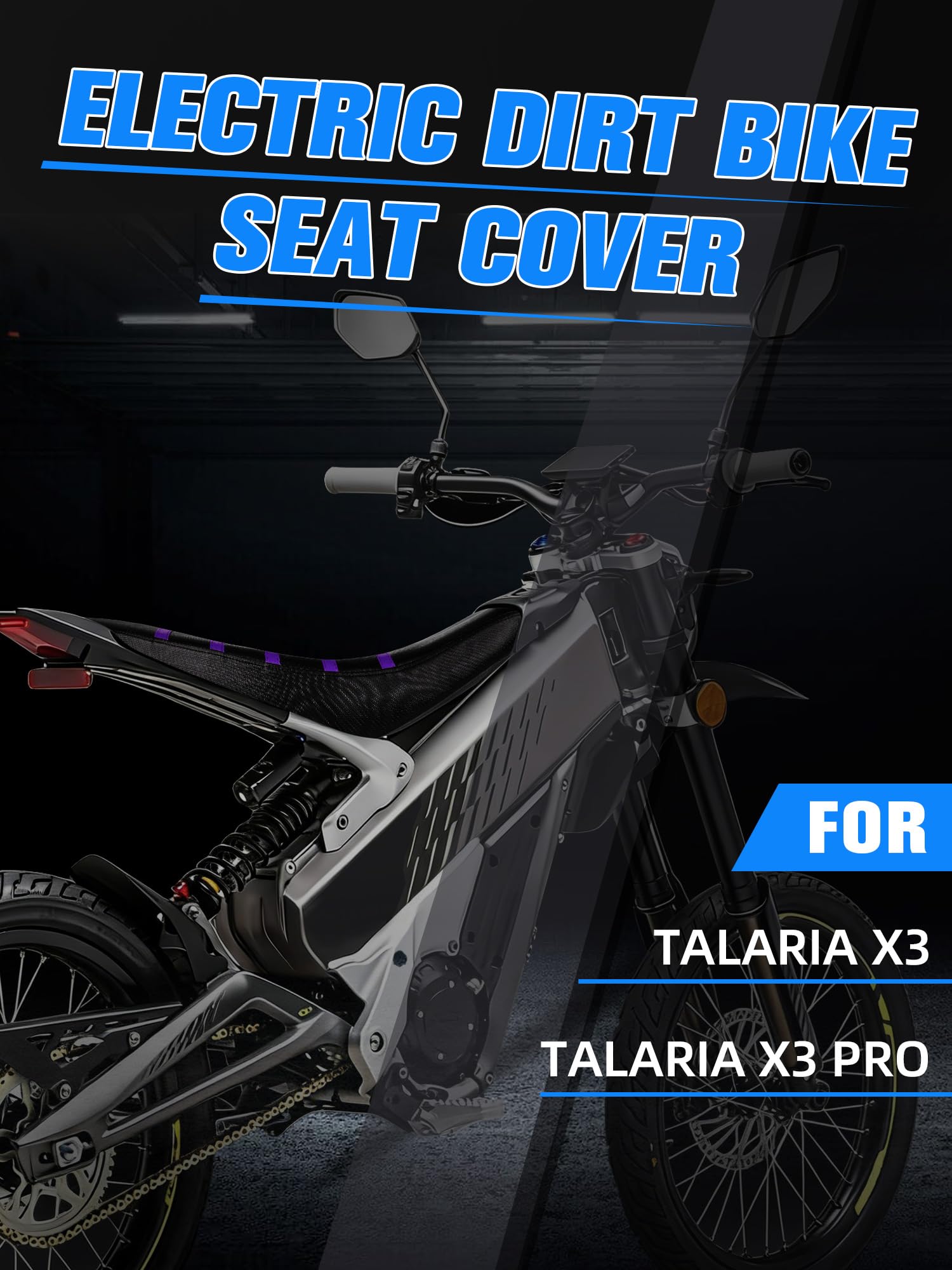 Dirt Bike Seat Cover Ribbed Soft Seat Cover for Talaria XXX X3 Electric Dirt Bike Ebike Red