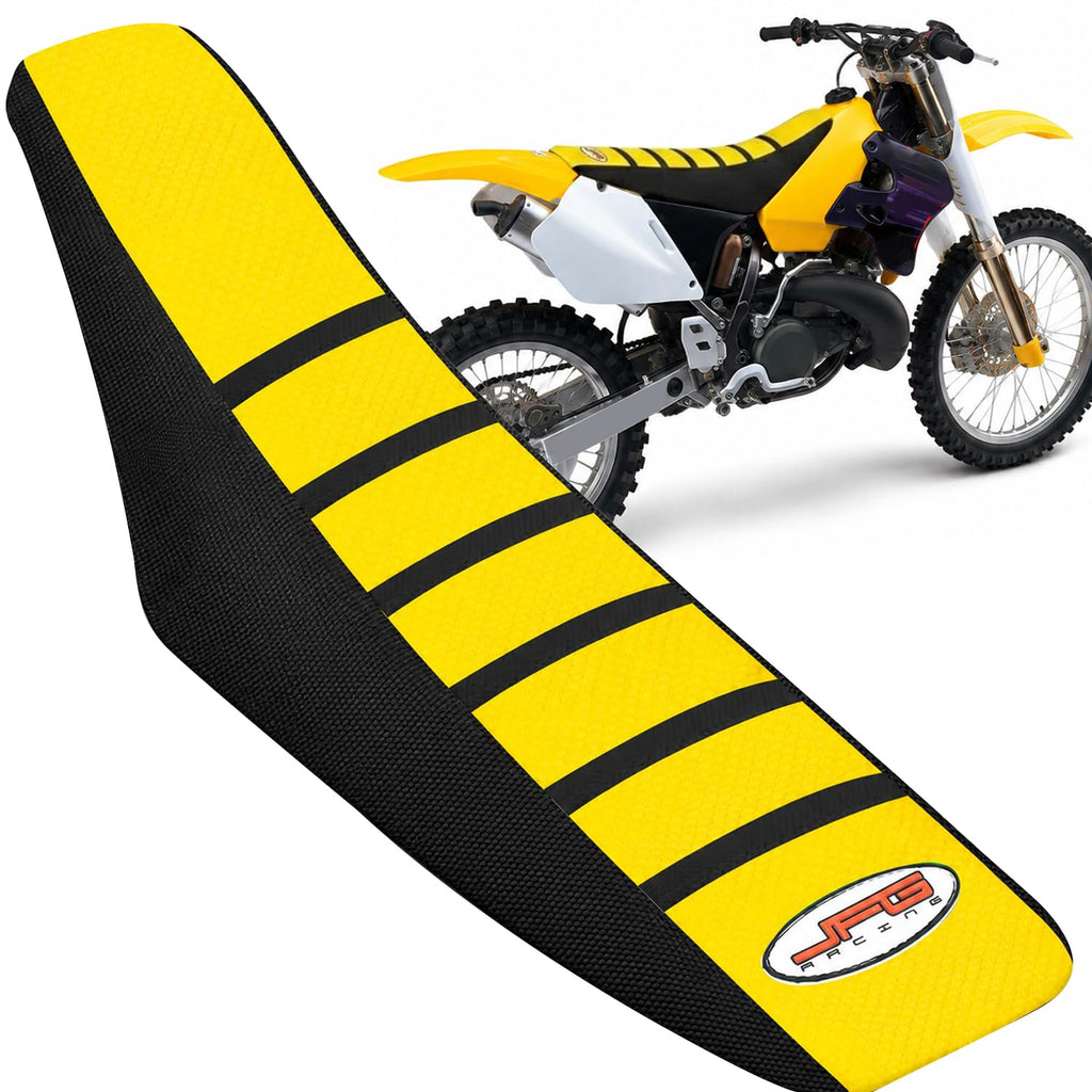 JFG Racing Dirt Bike Seat Cover,Motorcycle Cushion with Non-Slip Rubber Striped for KX65 2000-2024/KLX110 2002-2024 - Green