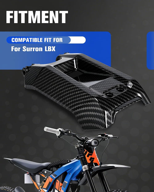 Battery Cover for Surron LBX, Electric Dirt Bike Battery Cover Lid Warp for Sur Ron Light Bee X/S Imitation Carbon Fiber,PP Material