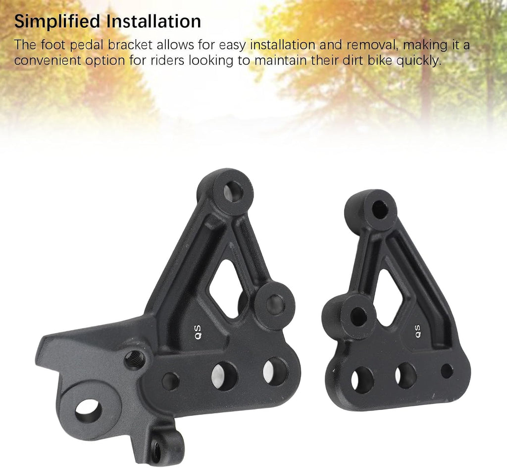 Foot Peg Brackets Replacement, Electric Dirt Bike CNC Motorcycle FootPeg Pedal Bracket Compatible with for Talaria Sting X3 MX3 MX4, Black