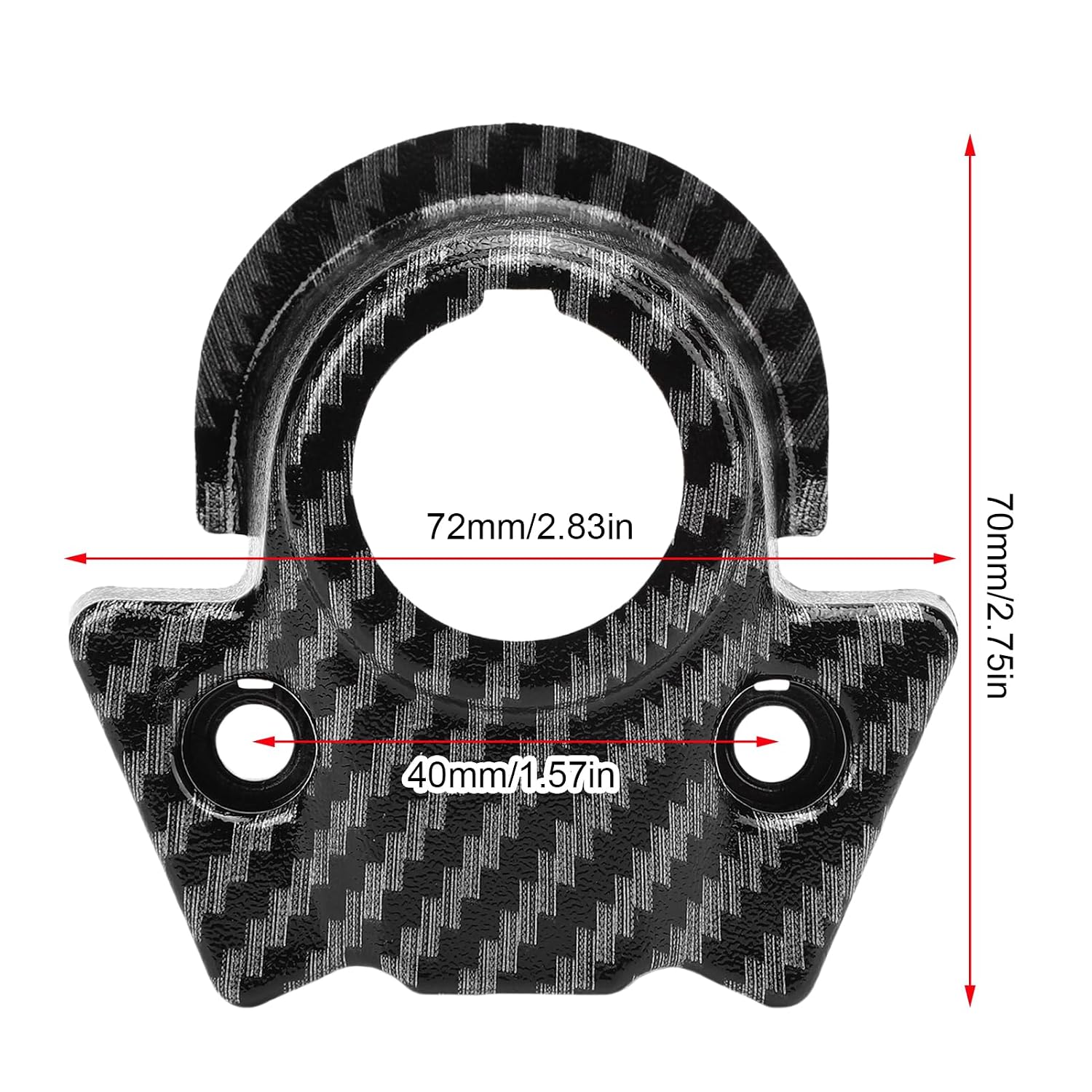 Carbon Fiber Pattern Motorcycle Central Control Decorative Cover Ignition Key Switch Trim Replacement with Easy Installation for Talaria Sting X3 MX3 MX4 MX5