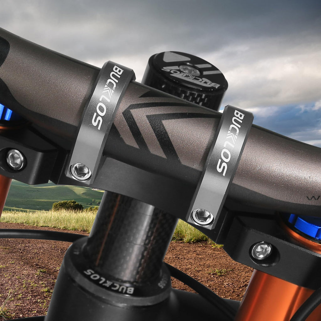 BUCKLOS Direct Mount Mountain Bike Stem 31.8mm 35mm Bar Clamp for Dual Crown Forks, 2 Pieces Lightweight Split Design MTB Stem for Downhill, All Mountain, Enduro, Freeride