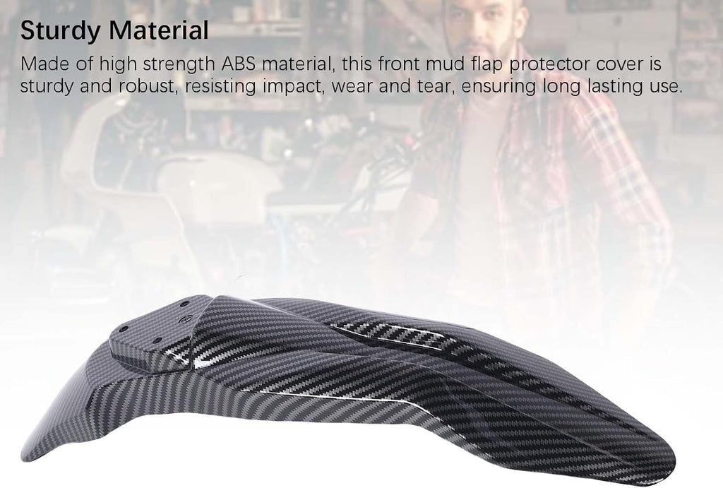 Pomya Motorcycle Front Mudguard, Carbon Fiber Style ABS Front Splash Guard Fender with Impact Proof Design Replacement for Talaria Sting X3 MX3 MX4