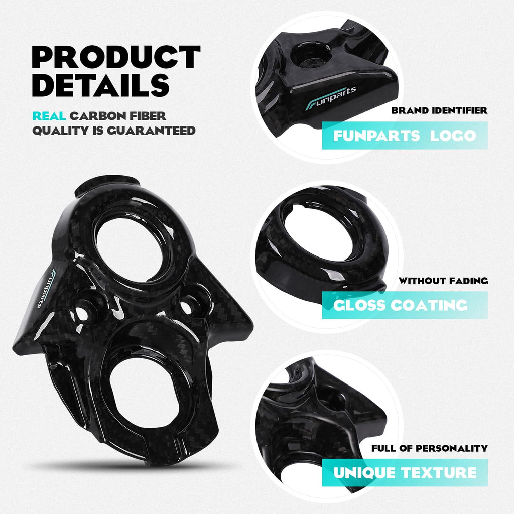 Funparts Carbon Fiber Motorcycle Ignition Key Switch Cover for Surron Sur Ron Light Bee X/S/LBX