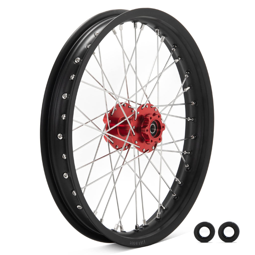 TOFR 17" Front Rear Spoke Wheels Rims Hubs Set for Surron Light Bee LBX Aluminum