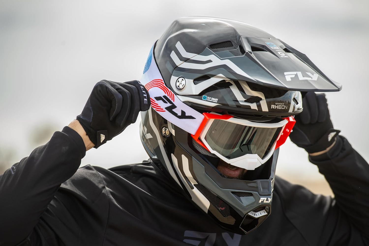 Fly Racing Zone Pro MX ATV Off-Road Riding Goggle (White/Black/Gold)