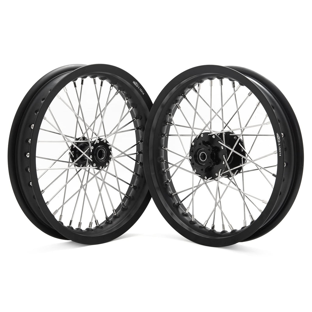 TOFR 17" Front Rear Spoke Wheels Rims Hubs Set for Surron Light Bee LBX Aluminum