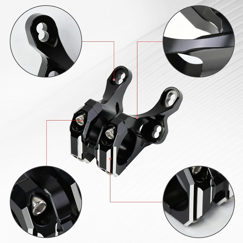 Front Handlebar Bracket for Surron Light Bee X/S/X160/X260 Dirtbike Off-Road Motorcycle Modification Aluminum Alloy Handlebar Faucet Bracket (Black)