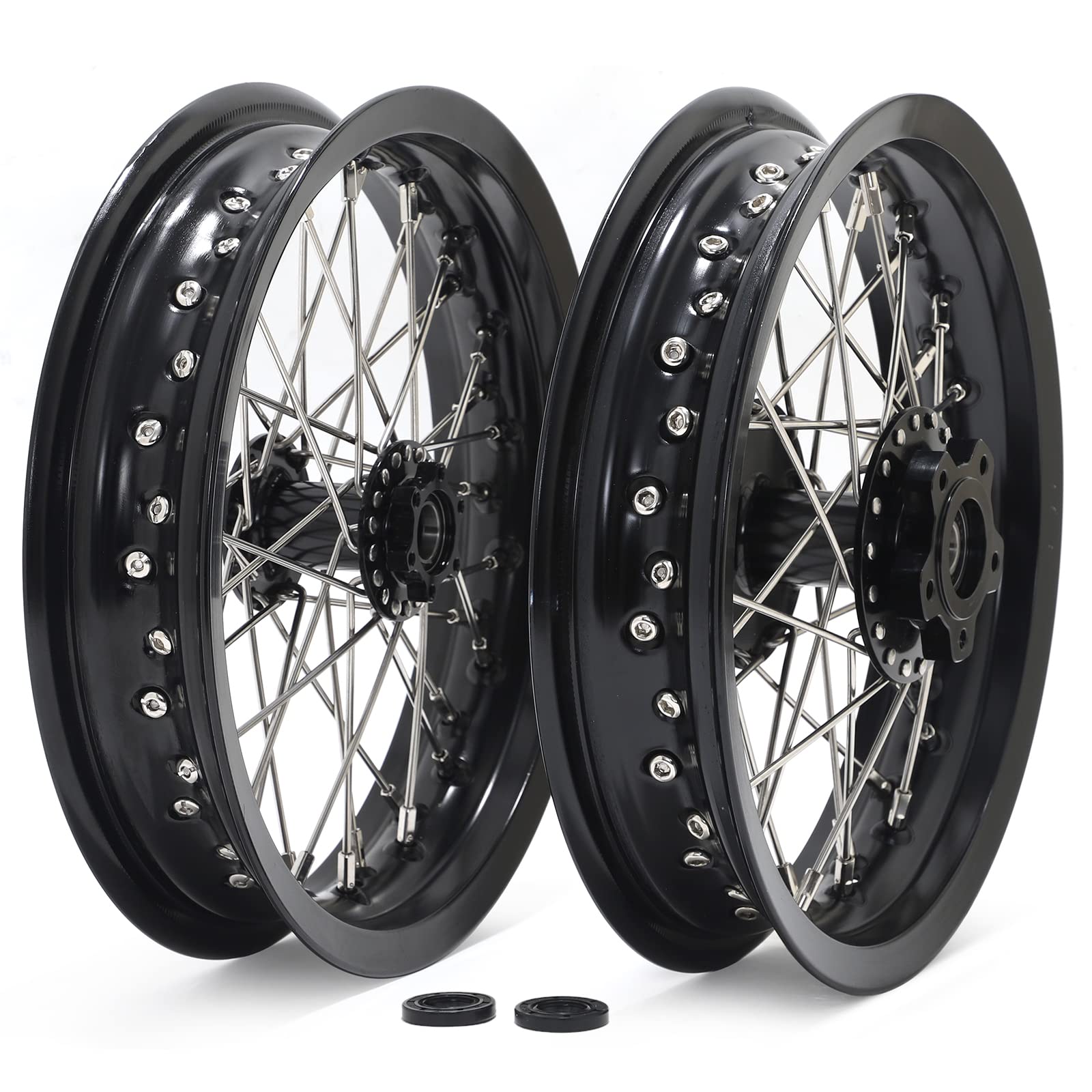TOFR 12" x 2.15" Rear Wheel Rim Spoke Hub for Surron SUR-RON Light Bee X LBX for Segway X160 X260