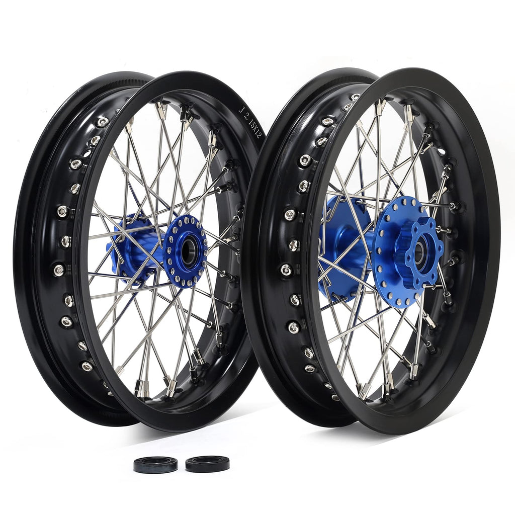 TOFR 17" Front Rear Spoke Wheels Rims Hubs Set for Surron Light Bee LBX Aluminum