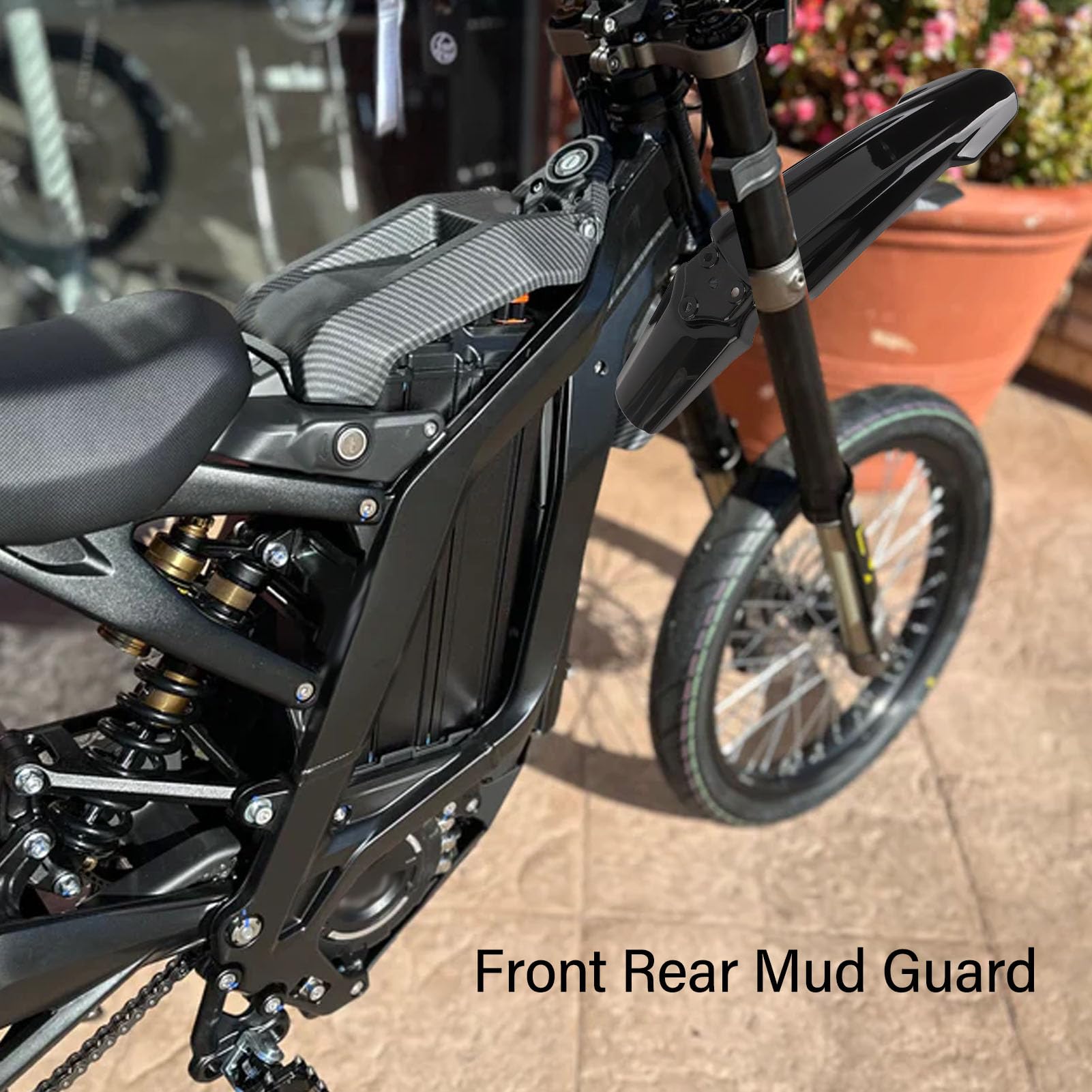 High Strength Black Front and Rear Mud Guard Shock Mudguard Cushion Flaps for SURRON Light Bee X S