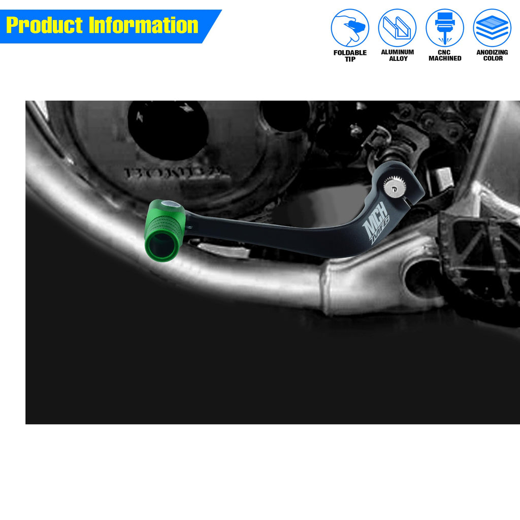 Folding Dirt Bike Shifter Lever - Alloy Aluminium Gear Lever Fit for CRF110 CRF110F 2013-2023 TTR110 08-09 TTR125 11-21 Black