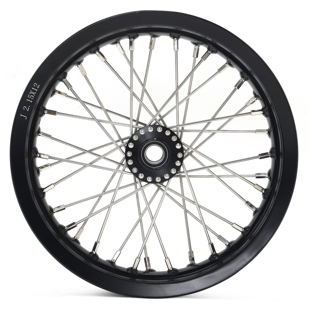 TOFR 17" Front Rear Spoke Wheels Rims Hubs Set for Surron Light Bee LBX Aluminum