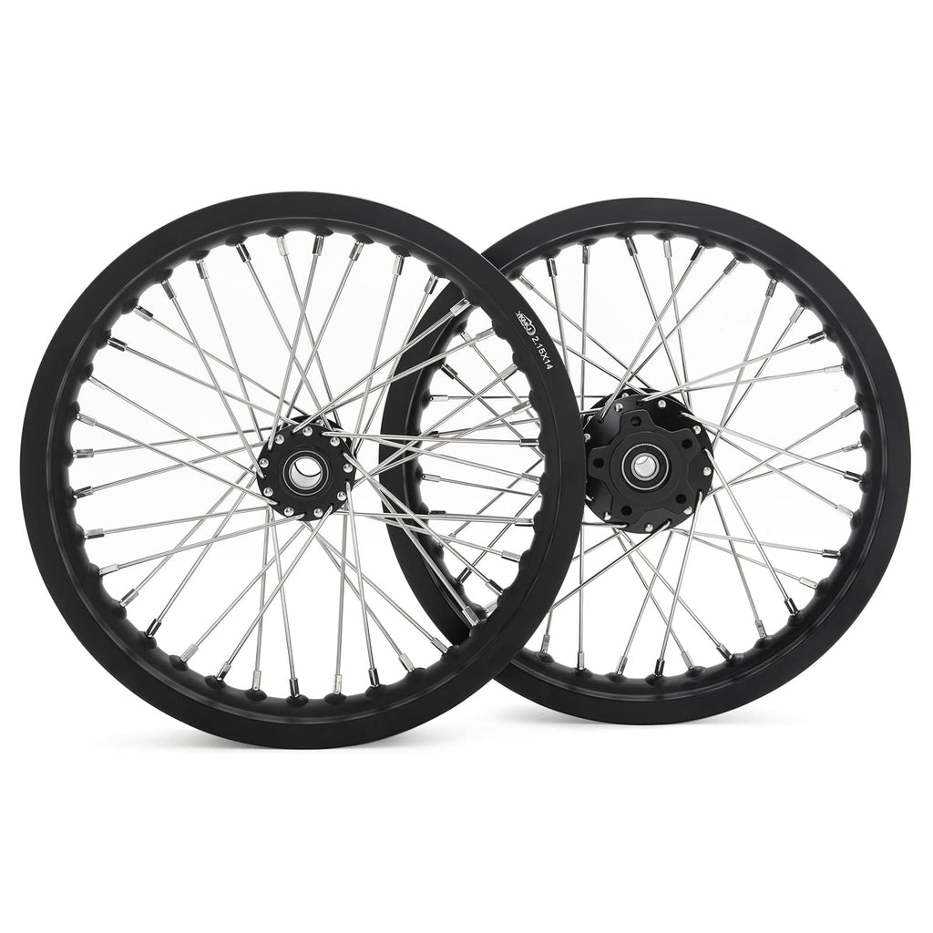 TOFR 17" Front Rear Spoke Wheels Rims Hubs Set for Surron Light Bee LBX Aluminum