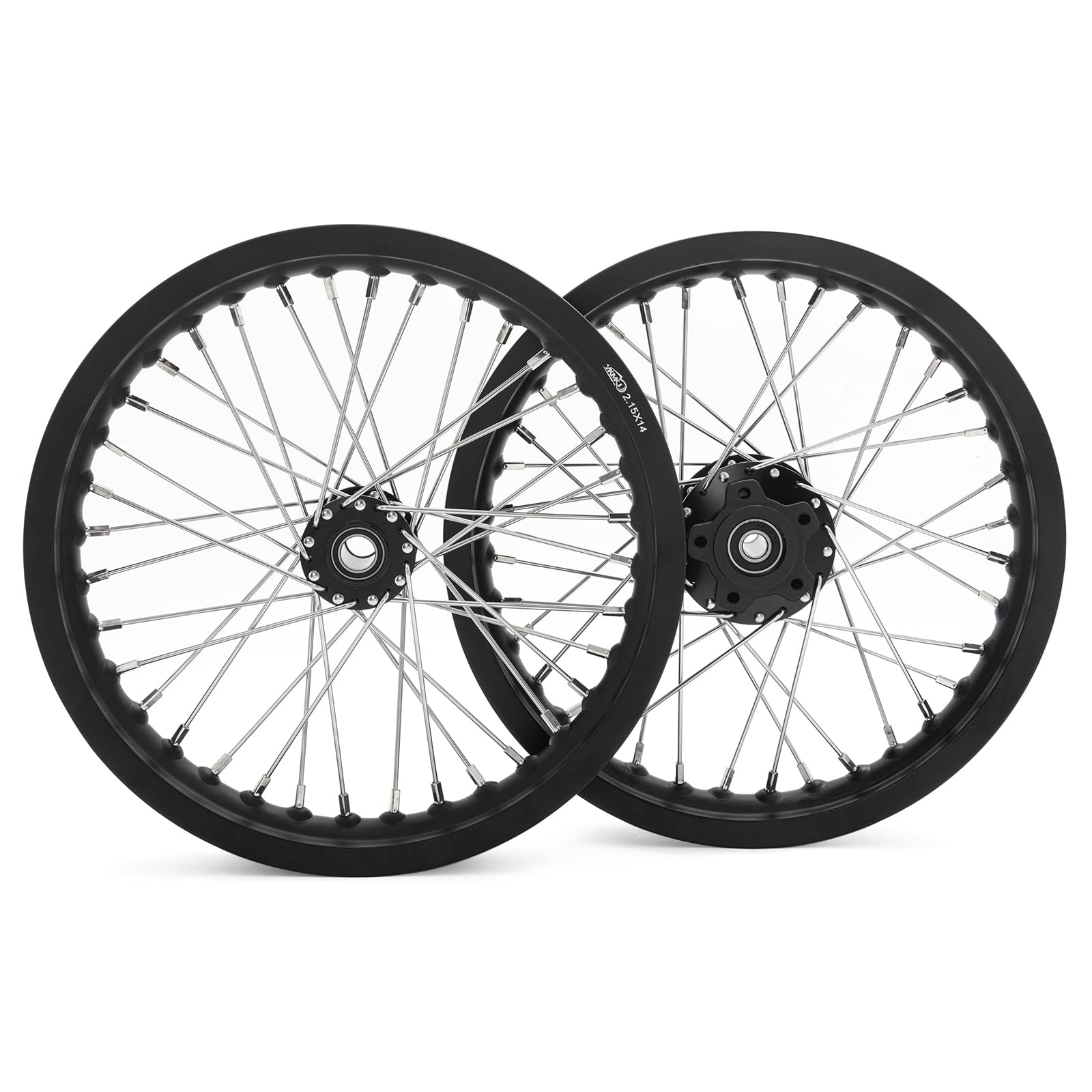 TOFR 17" Front Rear Spoke Wheels Rims Hubs Set for Surron Light Bee LBX Aluminum