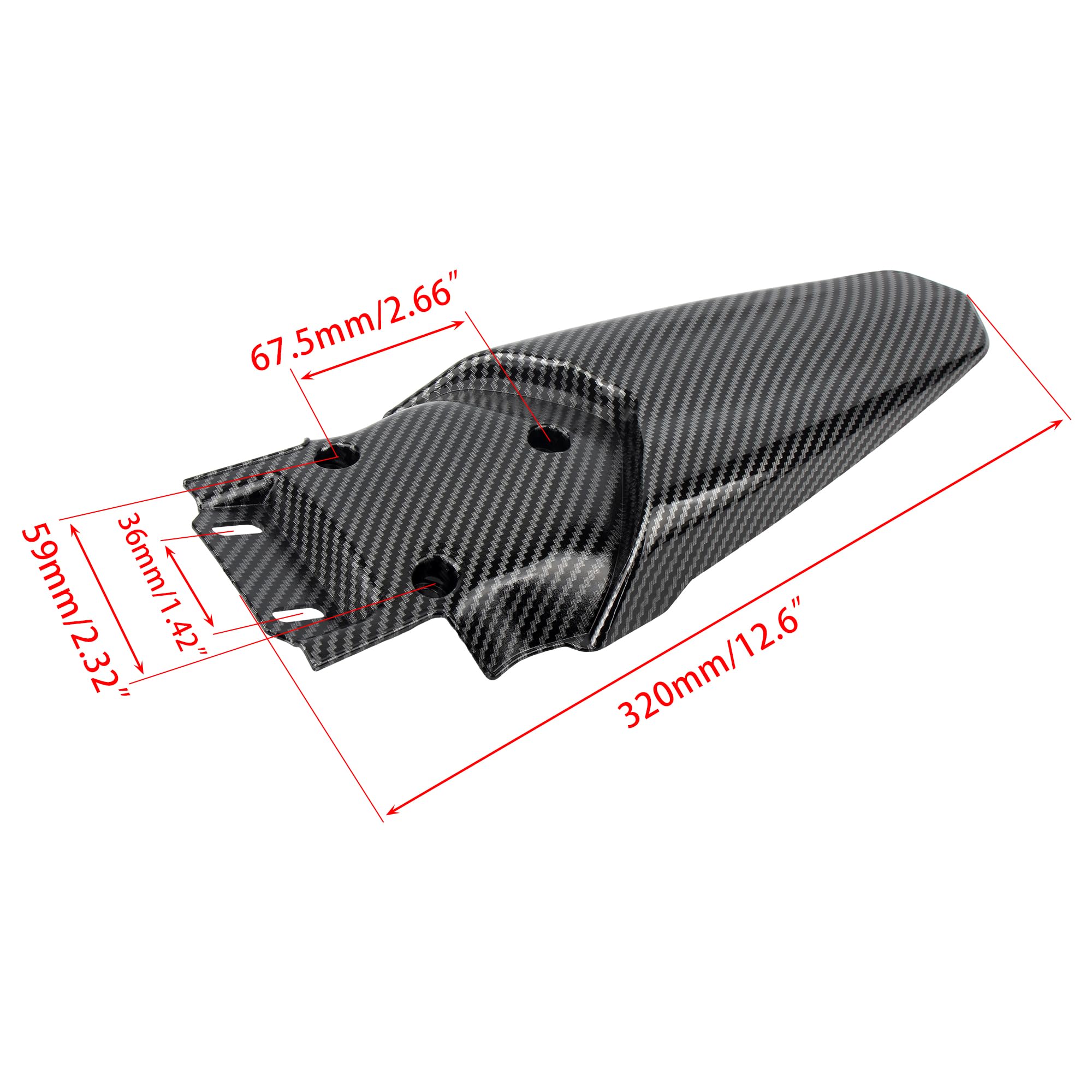 Short Rear Fender Protector,Talaria Rear Mudguard For MX3 MX4 Electric Dirt Bike EBike - Carbon Fiber