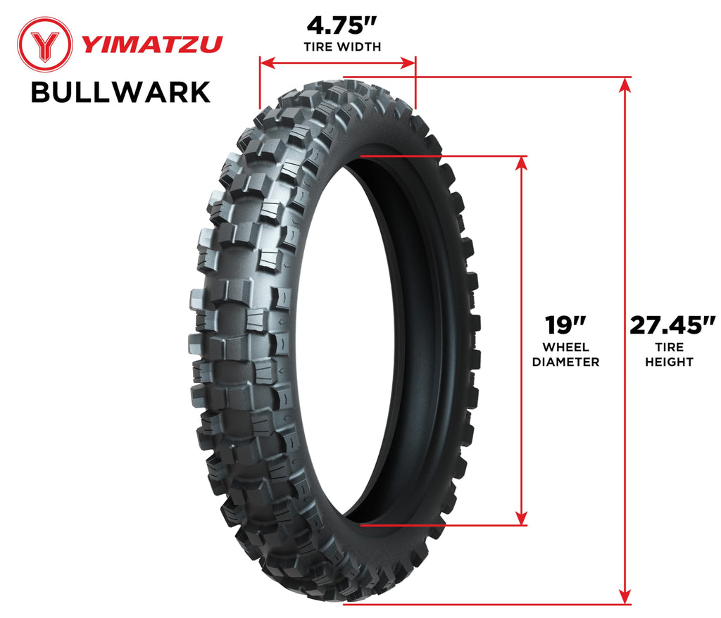 90/100-14 Rear MX Tire and TR4 Tube – 6PR Knobby Tire for MX & Off-Road – Intermediate Terrain – Rear Wheel