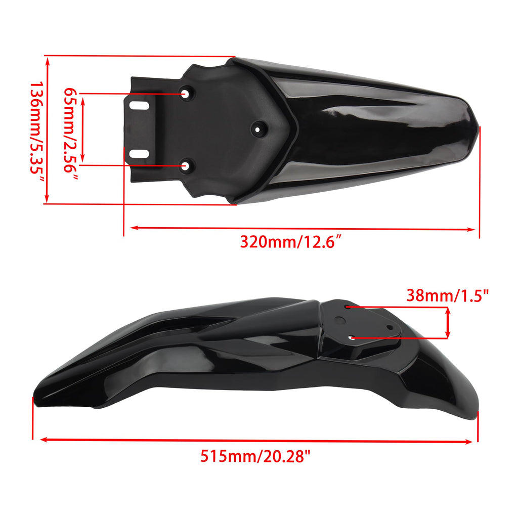 Short Rear Fender Protector,Talaria Rear Mudguard For MX3 MX4 Electric Dirt Bike EBike - Carbon Fiber