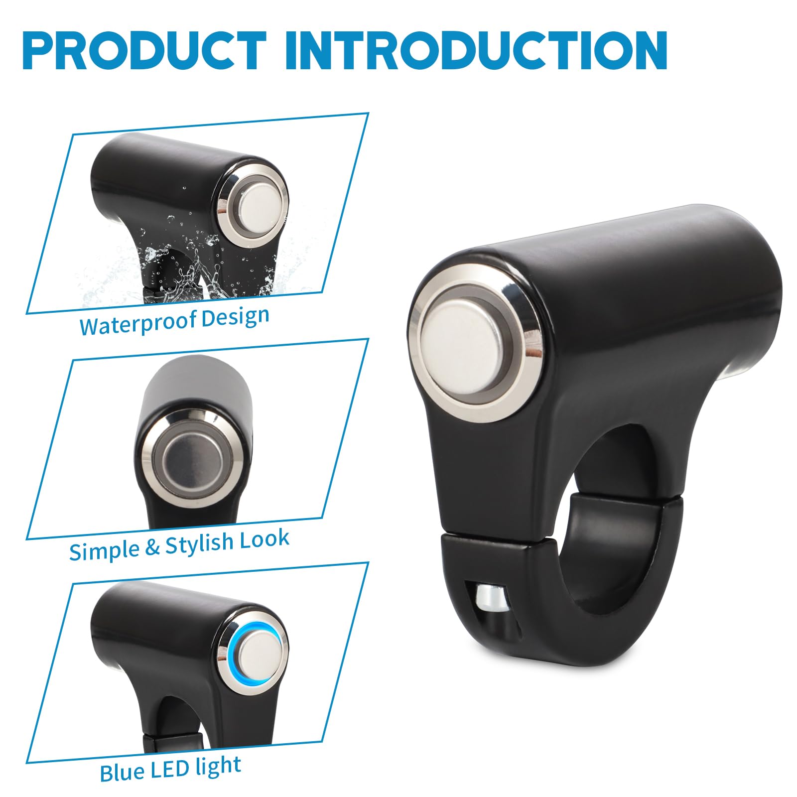 Headlight Kill Switch kits for Talaria Sting R MX4 Plug and Play Help Save Battery with Blue led Halo and Plugs Headlight On/Off Switch