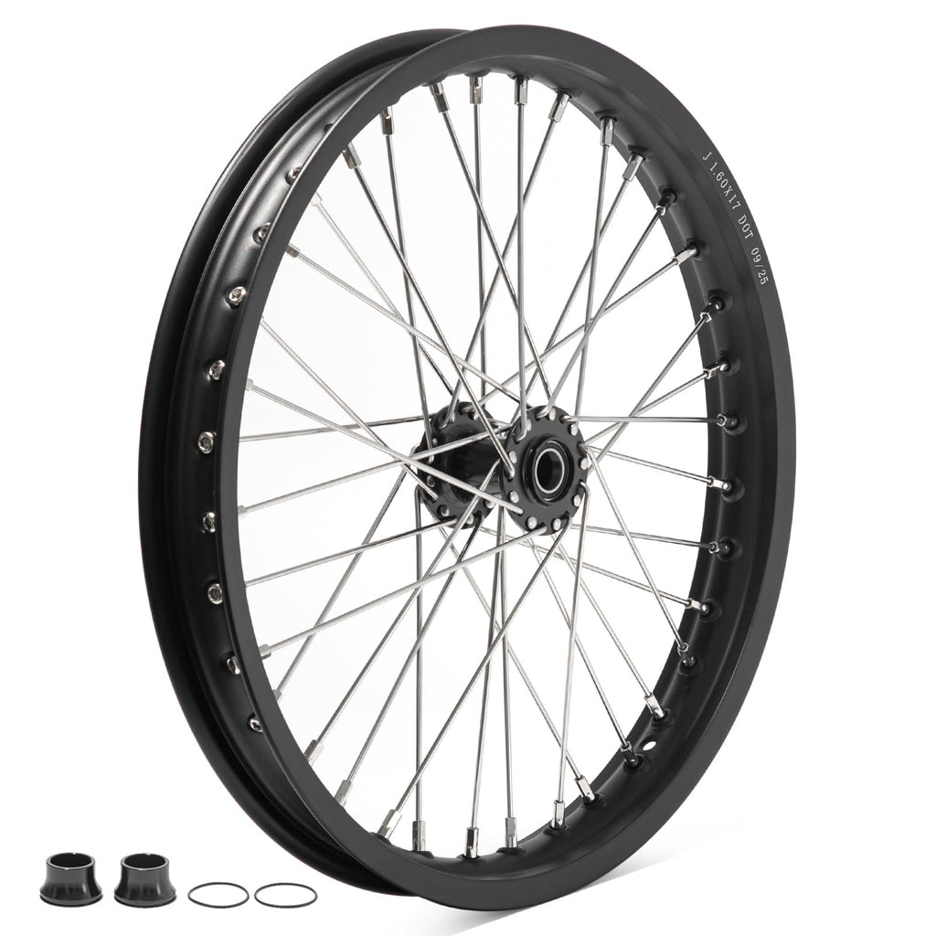 TOFR 17" Front Rear Spoke Wheels Rims Hubs Set for Surron Light Bee LBX Aluminum