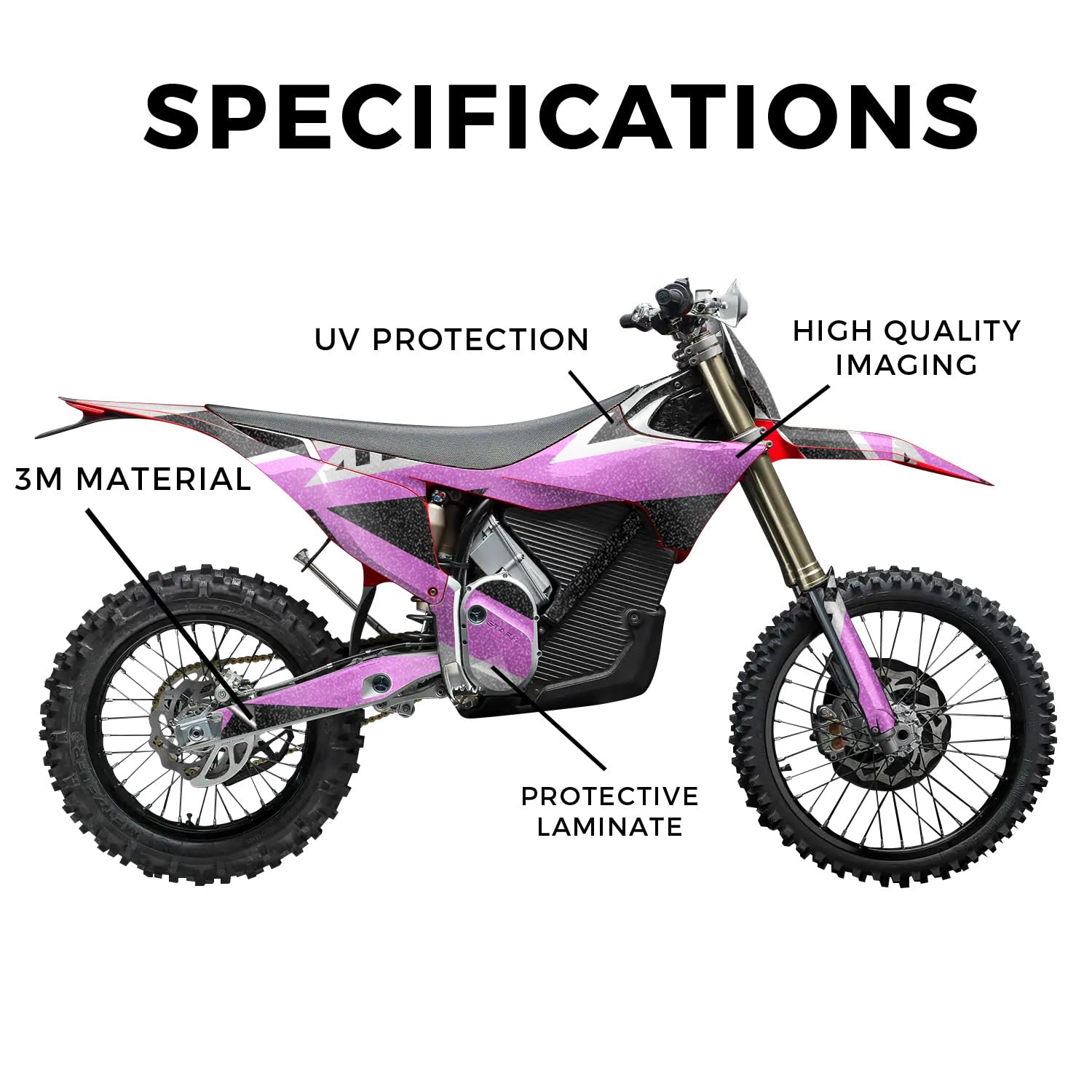 Glossy Glitter Surron Ultra Bee Graphics Kit Wrap - Blue Hex Parts - Sur-Ron Skin - Premium 3M Vinyl Protective Wrap Decal Cover - Easy to Apply | Crafted in The USA by MightySkins