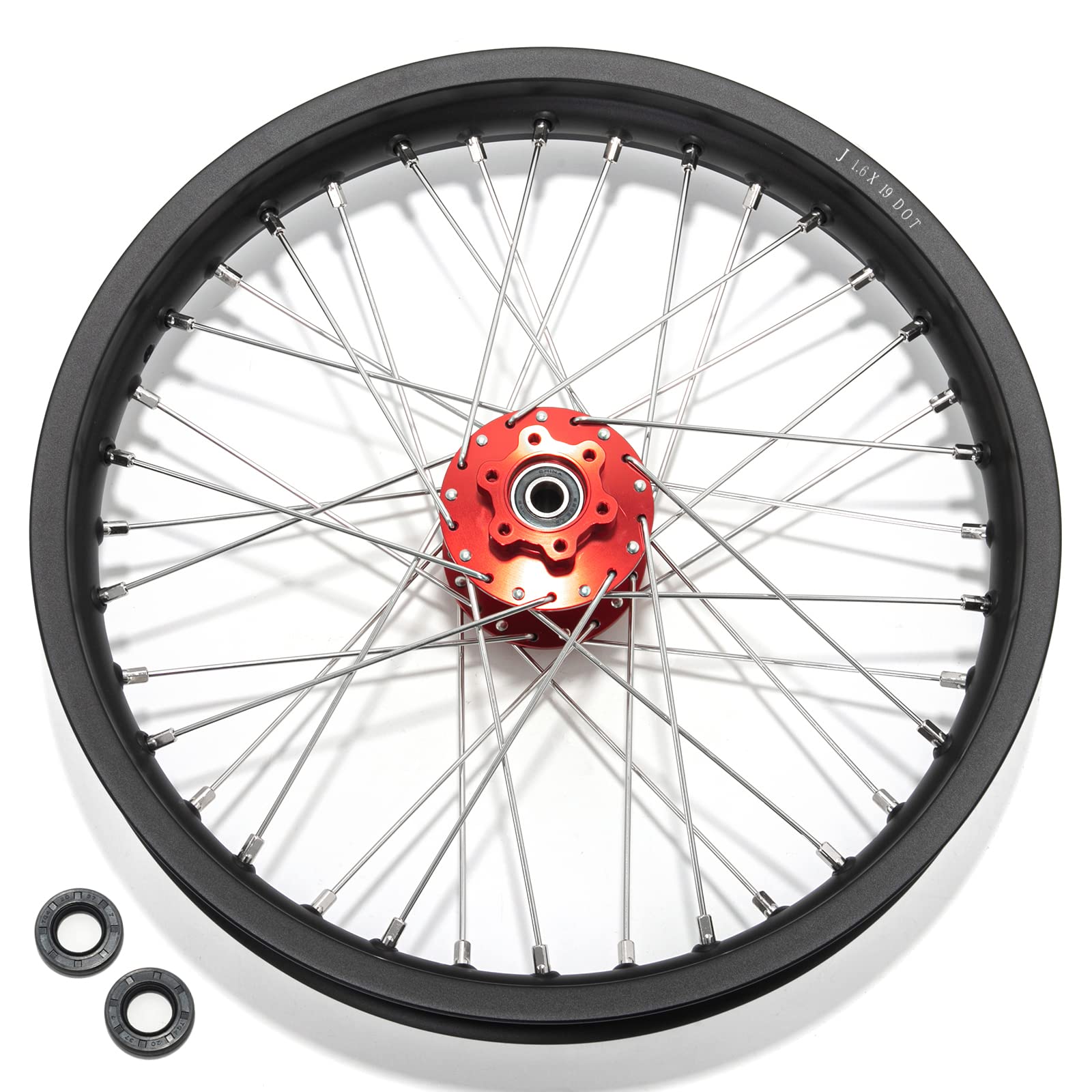 TOFR 17" Front Rear Spoke Wheels Rims Hubs Set for Surron Light Bee LBX Aluminum