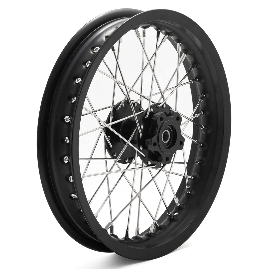TOFR 17" Front Rear Spoke Wheels Rims Hubs Set for Surron Light Bee LBX Aluminum