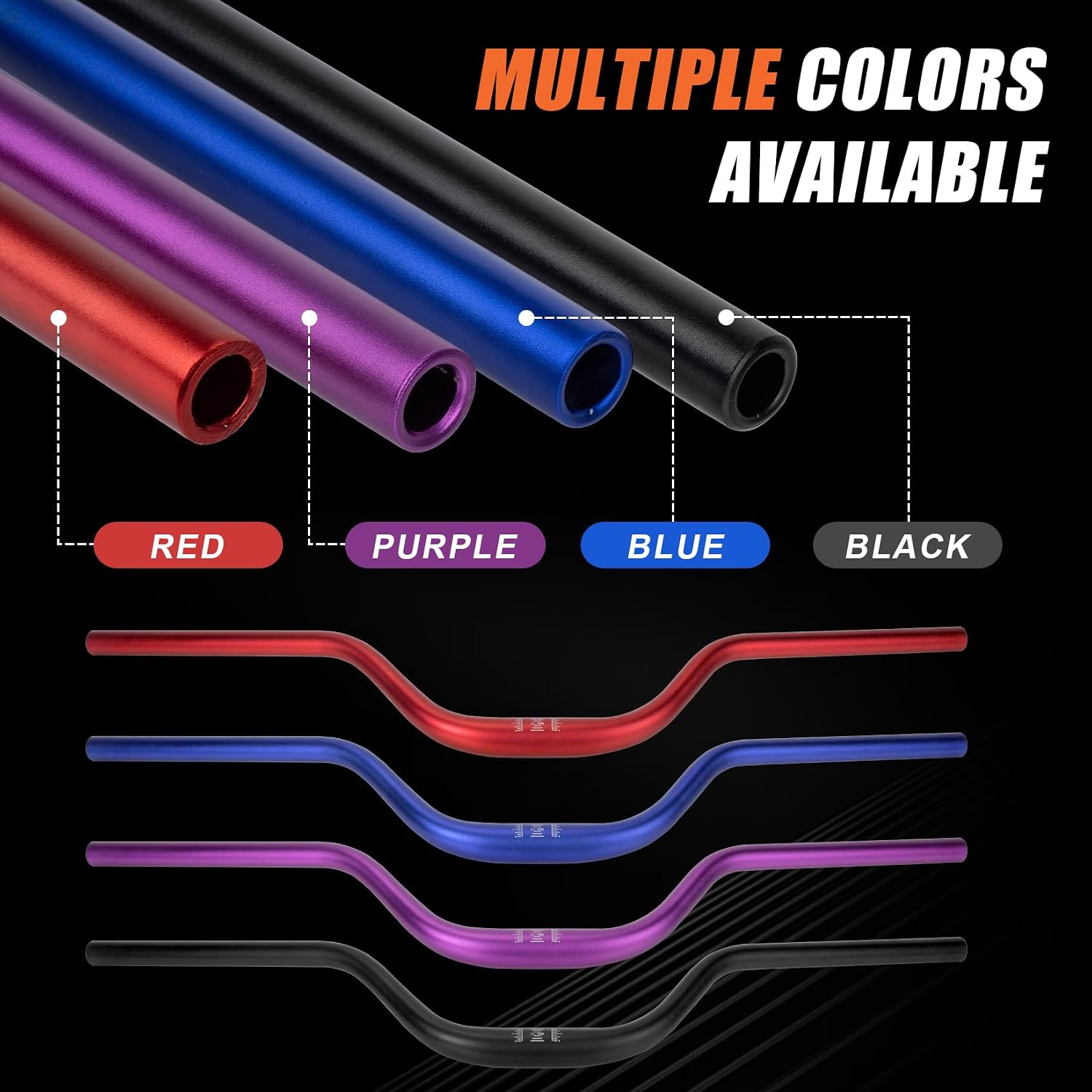 Motorcycle Handle Bars, PSLER Heighten Handlebars 7/8 22mm Handlebars 31.8mm Riser Handlebar for Sur Ron Light Bee X/S Segway X160/X260 Talaria Sting MX3 R MX4 Talaria XXX E-Ride Pro 79Bike (Black)