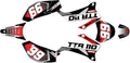 Graphics Kit for Yamaha TTR110 (2008-2023) Turbo Series Blue Yellow Holographic 16 Mil-Dirt Pit Bike Motorcycle Stickers,Dirtbike Racing Decal no Plastics