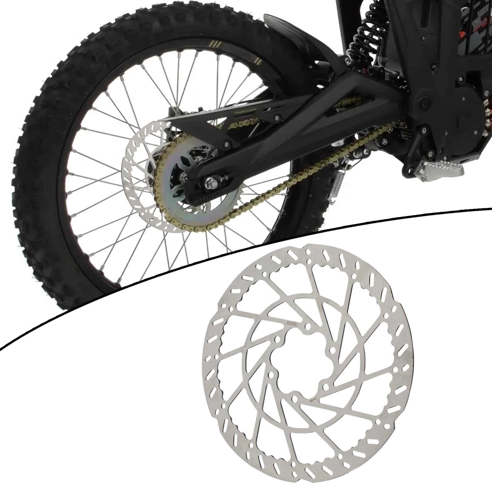 CHANGCHENG Talaria Rear Brake Disc Motorcycle Rear Rotor Brakes Steel Electric Dirt Bike Brake Rotor for Talaria Sting MX3 MX4