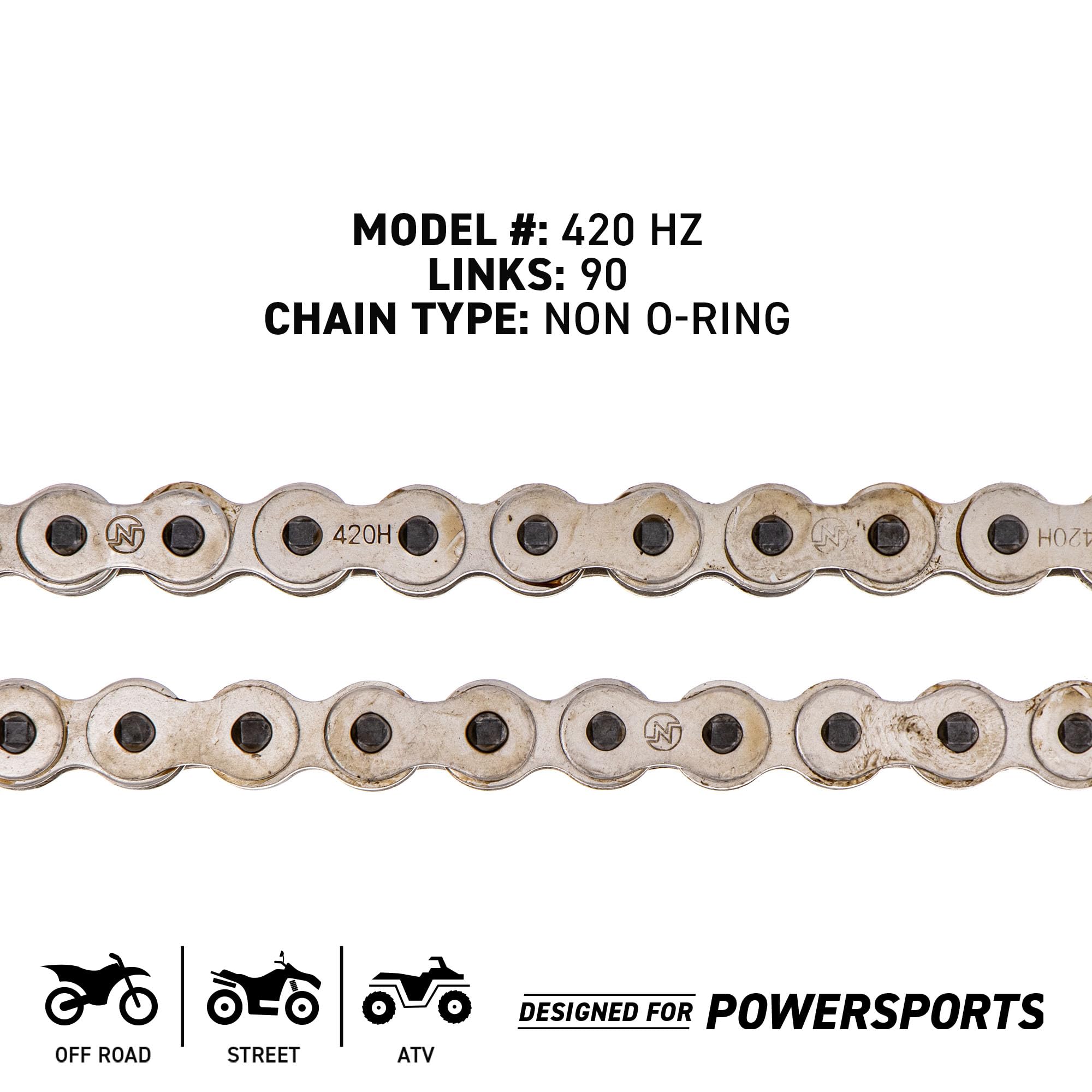 NICHE Drive Sprocket Chain Combo for Kawasaki KLX110 KLX110L Front 13 Rear 38 Tooth 420 O-Ring 90 Links