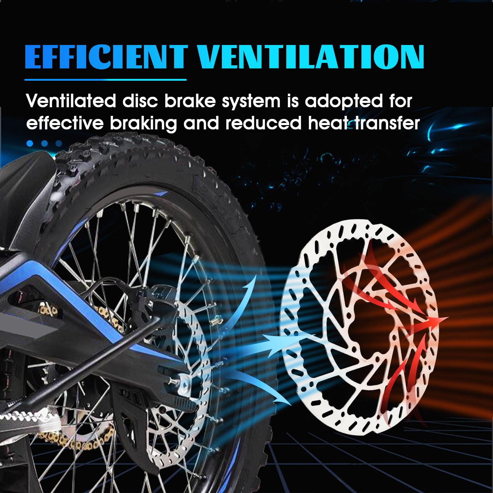 CHANGCHENG Talaria Rear Brake Disc Motorcycle Rear Rotor Brakes Steel Electric Dirt Bike Brake Rotor for Talaria Sting MX3 MX4