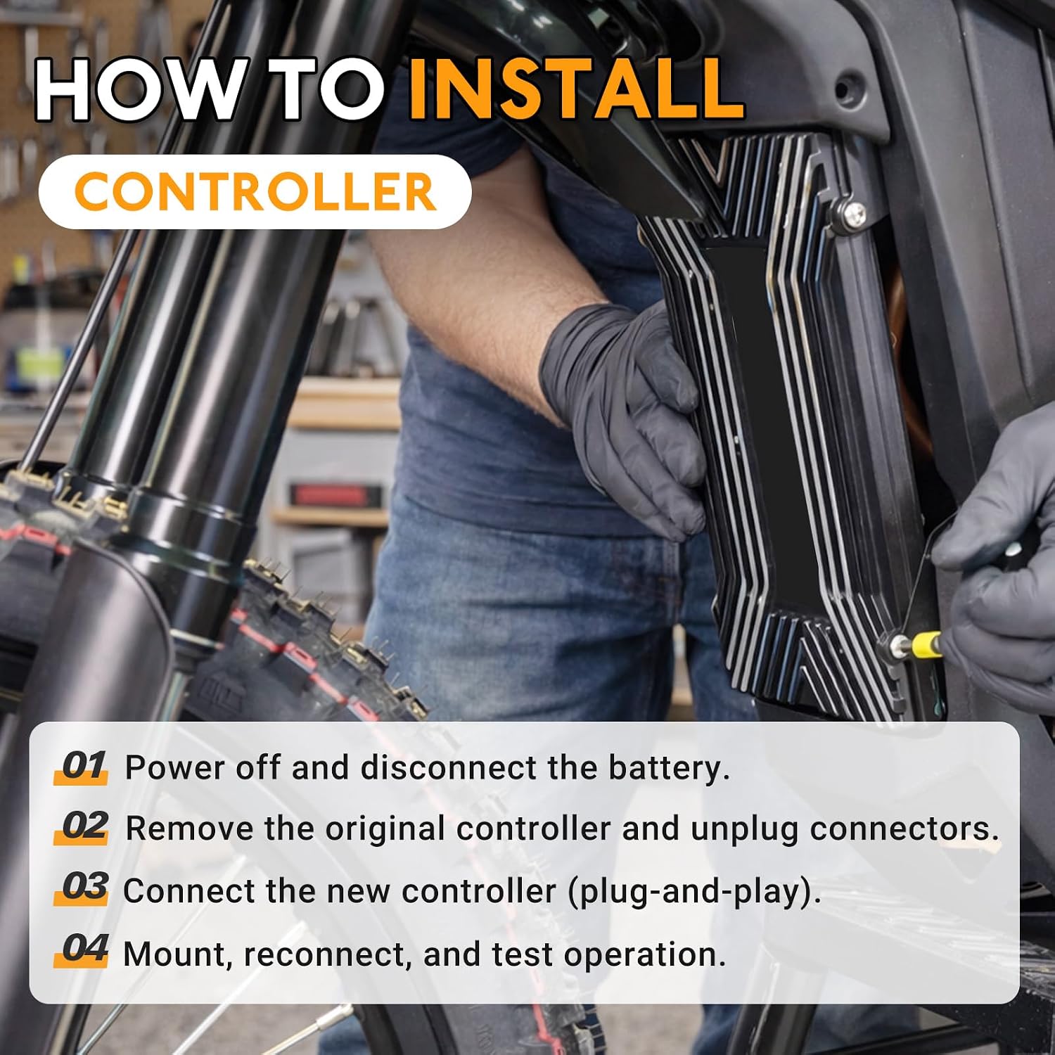 Controller Compatible with Talaria Sting MX5(TL5500), 72V 5.5KW ZWK072150A, Electric Dirt Bike Replacement Part, Sine Wave Brushless Motor Controller, 24000-56C00-000, ZWK0720150A
