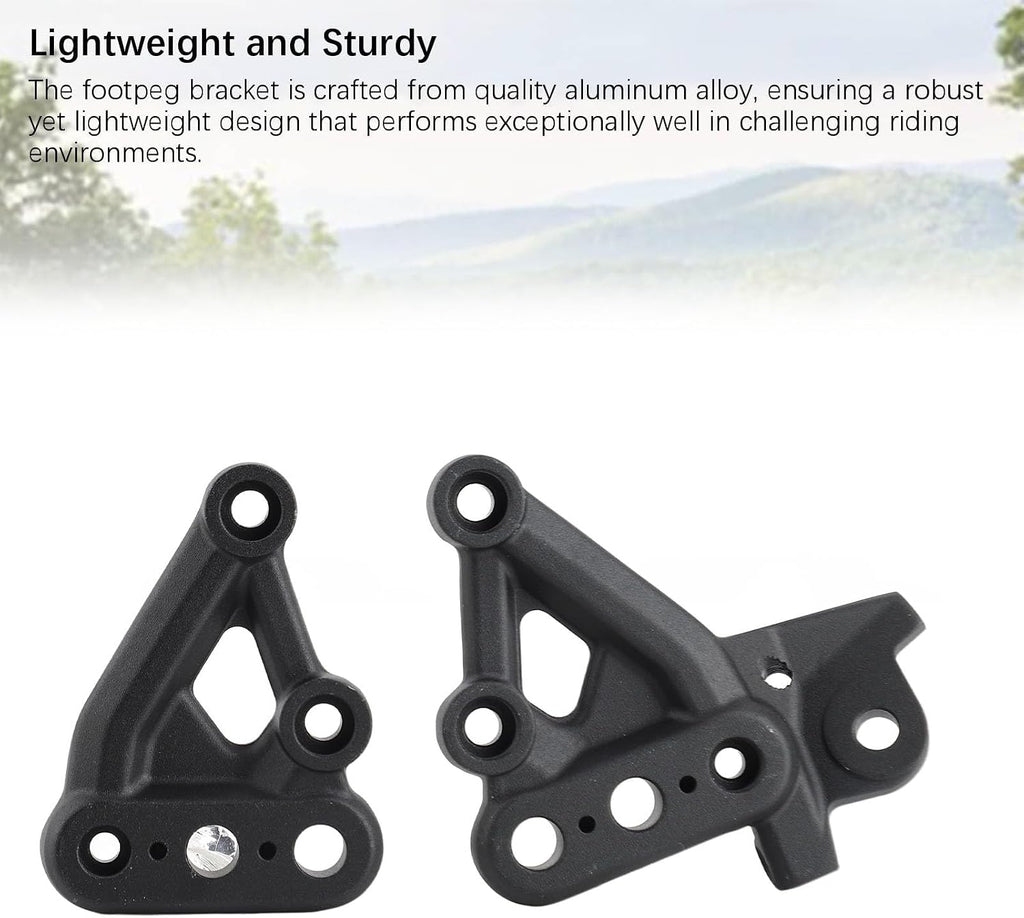Foot Peg Brackets Replacement, Electric Dirt Bike CNC Motorcycle FootPeg Pedal Bracket Compatible with for Talaria Sting X3 MX3 MX4, Black