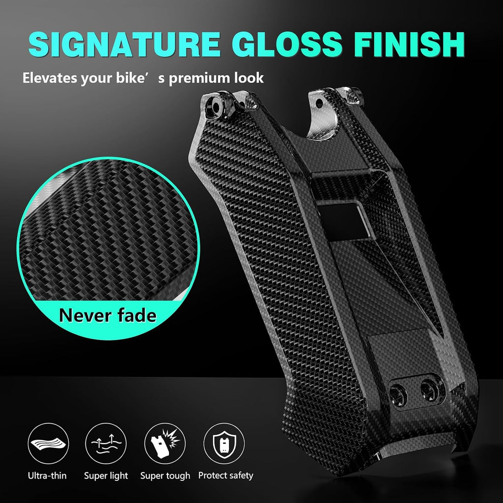 Funparts Battery Cover for Surron LBX,Carbon Fiber Battery Lid Guards Wrap for Sur Ron Light Bee X Electric Dirt Bike Vehicle Covers Black