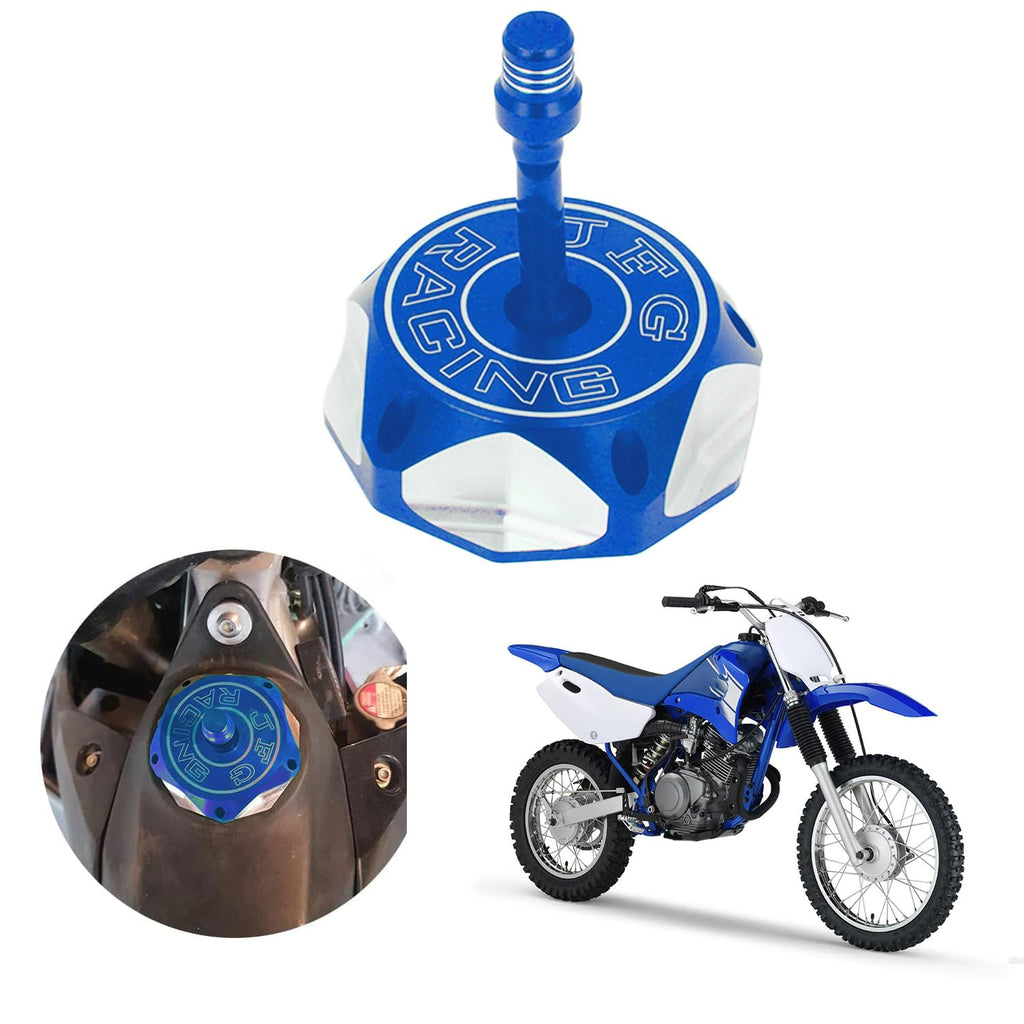JFG RACING Dirt Bike Gas Cap,Motorcycle Gas Fuel Tank Cap with Breather Valve CNC for KX85 KX100 KX250 KX250F KX450F KX450 KLX450R KLX 110 KLX110 Dirt Pit Bike Green