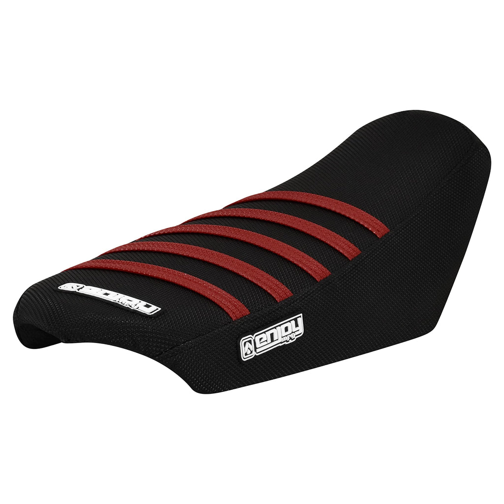 Enjoy Mfg Ribbed Seat Cover - Compatible with Talaria Sting Electric Motorcycle #362 (Black w/Light Blue Ribs)