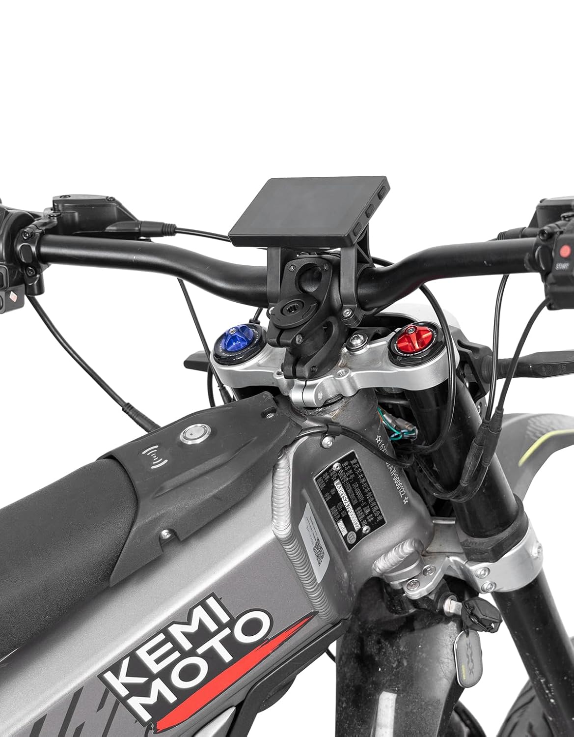 KEMIMOTO Stem Lock for Surron Light Bee & Talaria Electric Dirt Bikes - Black Aluminum Lock with 5 Spacer Sizes (20mm, 15mm, 10mm, 5mm, 3mm)