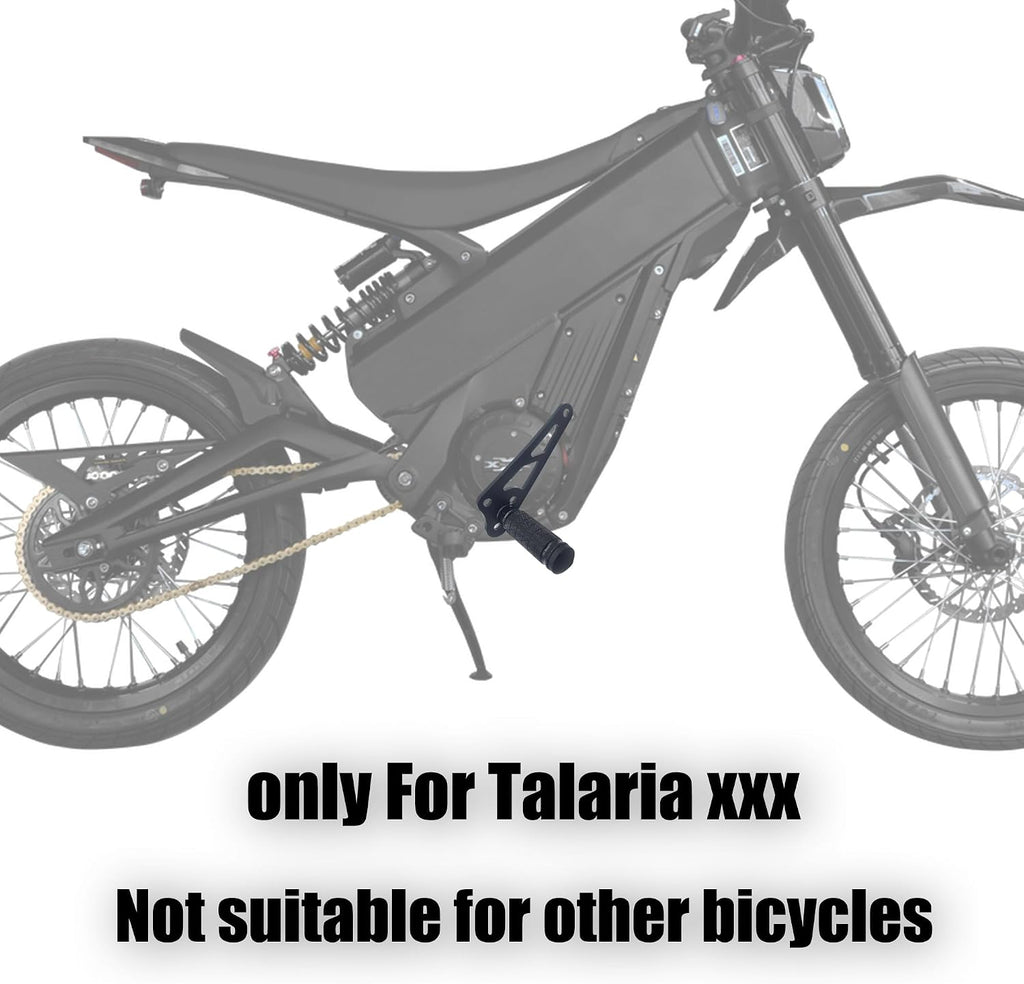 Talaria XXX Glossy Foot Lock (One Side) Steel Foot Pegs for Talaria XXX Motorcycle Parts (Black with Black Pedal)