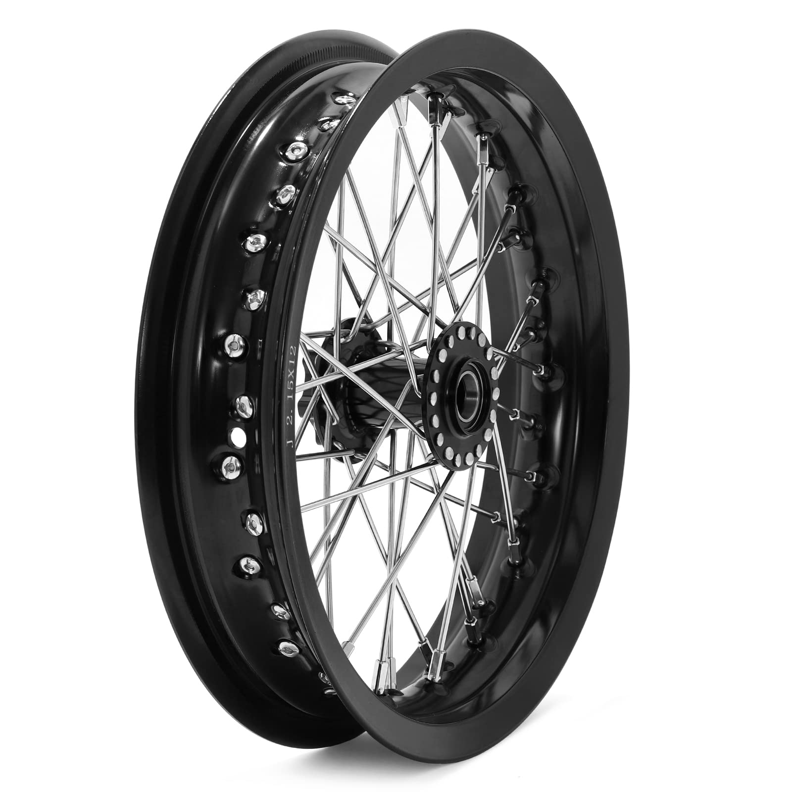 TOFR 17" Front Rear Spoke Wheels Rims Hubs Set for Surron Light Bee LBX Aluminum