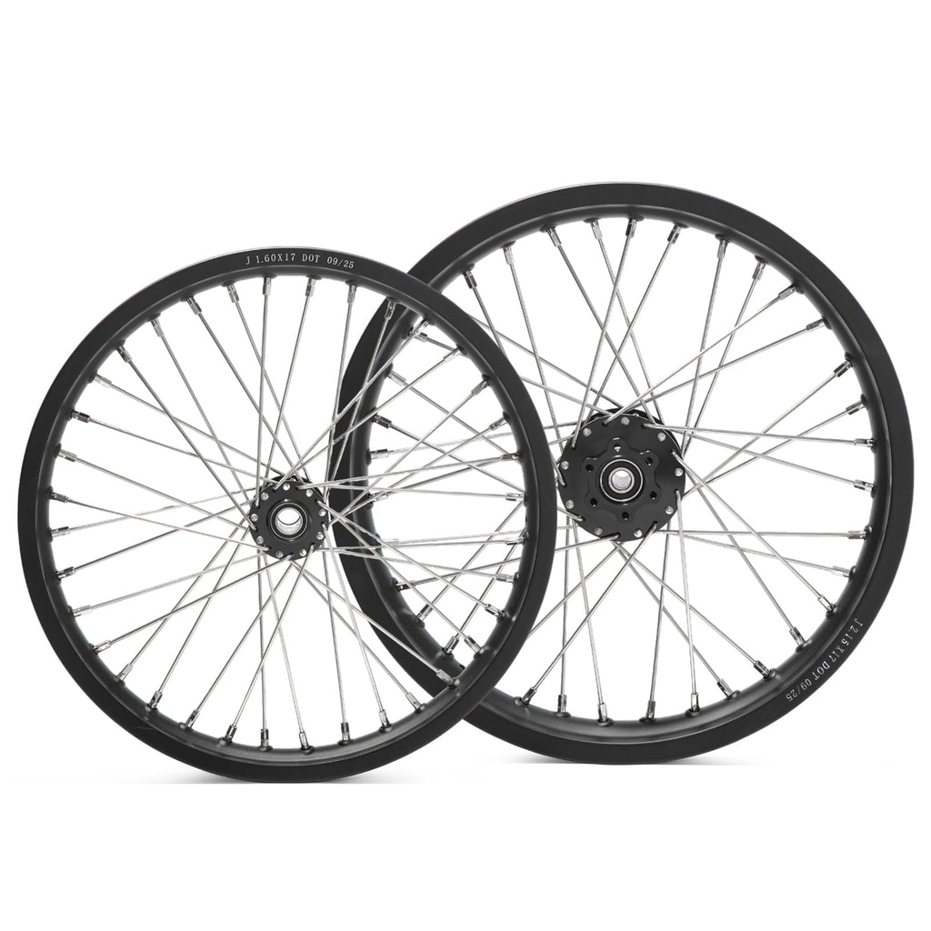 TOFR 17" Front Rear Spoke Wheels Rims Hubs Set for Surron Light Bee LBX Aluminum