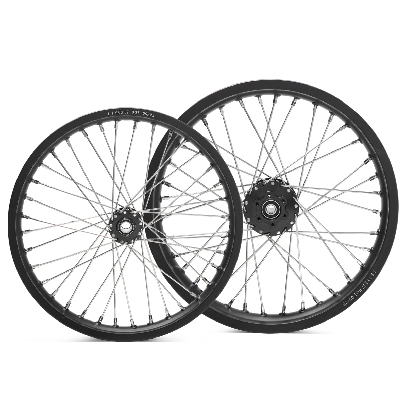 TOFR 17" Front Rear Spoke Wheels Rims Hubs Set for Surron Light Bee LBX Aluminum